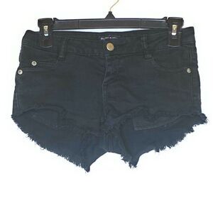 Brandy Melville Cut-Off Jean Shorts Black‎